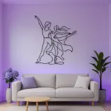 Ballet Pas De Deux Metal Wall Art | Couple Dance Wall Decor