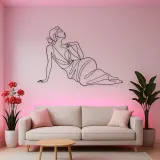 Reclining Fashion Muse Metal Wall Art | Fashion Figure Wall Decor