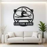 Personalized Rhythmic Gymnast Metal Wall Art with Ribbon