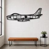 Silhouette en métal d'avion F86 Sabre Canada, décoration murale en métal, décoration aéronautique, cadeau pour aviateurs