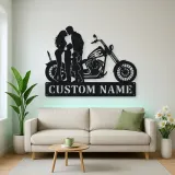 Personalized Chopper Family of Four Metal Wall Art