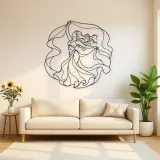 Oriental Dance Veil Metal Wall Art | Dance Silhouette Wall Decor