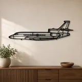 Insegna in metallo silhouette dell'aereo Falcon 7X, Silhouette di aerei in metallo, Decorazione da parete aviatore