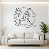 Reverse Warrior Arc Metal Wall Art | Yoga and Meditation Wall Decor