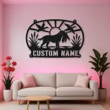 Personalized Duck Hunting Dog Metal Wall Art
