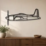 Silhouette en métal d'avion F8F Bearcat, décoration murale en métal, décoration aéronautique, cadeau pour aviateurs