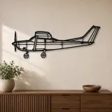 Silhouette d'avion en métal 182H Skylane, Décoration murale en métal, Décor aéronautique, Décorateur aviateur
