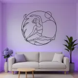 Sugarcane Pose Metal Wall Art | Yoga and Meditation Wall Decor