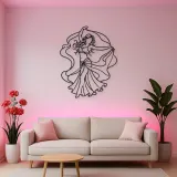Belly Dance Silhouette Metal Wall Art | Dance Silhouette Wall Decor