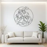 Reading Together Lovers Metal Wall Art | Romantic Couple Decor