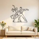 Cha Cha Pose Metall-Wandkunst | Paar Tanz Wanddeko