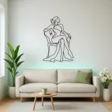 Poised Chair Muse Metal Wall Art | Fashion Figure Wall Decor