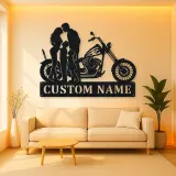 Personalized Chopper Family of Four Metal Wall Art