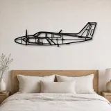 Silhouette d'avion en métal 95-B55 Baron, Décoration murale aéronautique