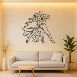 Rumba Body Line Metal Wall Art | Couple Dance Wall Decor