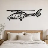 Silhouette d'avion HX50 en métal, Décoration murale aéronautique