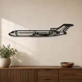 Silhouette d'avion en métal 727, décoration murale en métal, décoration aéronautique, cadeau pour pilote