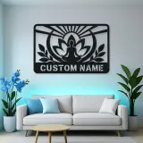 Personalized Meditation Lotus Metal Wall Art