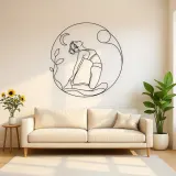 Camel Pose Open Heart Metal Wall Art | Yoga and Meditation Wall Decor