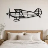 Silhouette en métal d'avion Pitts S-2B, Décoration murale en métal, Décor aéronautique, Cadeau pour aviateur