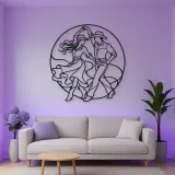 Country Line Dance Metal Wall Art | Couple Dance Wall Decor