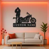 Personalized Cruiser Couple Metal Wall Art with Lifted Heel