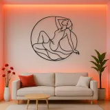 Reclining Curve Muse Metal Wall Art | Feminine Figure Wall Decor