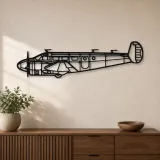 Silhouette en métal d'avion C45-H Expeditor, Décoration murale en métal, Décor aéronautique, Cadeau pour aviateur