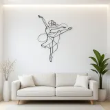 Ballet Attitude Pose Metal Wall Art | Dance Silhouette Wall Decor