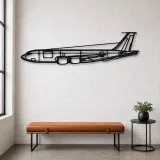 Silhouette en métal d'avion KC-135R Stratotanker, Décoration murale en métal, Décor aéronautique, Décor d'aviation