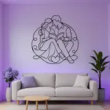 Shared Book Couple Metal Wall Art | Romantic Couple Decor