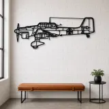 Silhouette d'avion Stuka JU-87 en métal, Décoration murale en métal, Décor aéronautique, Décor d'aviation