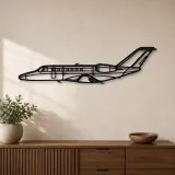 Silhouette de l'avion CJ3+ en métal, Silhouette d'avion en métal, Décoration murale aviation, Décoration aviateur
