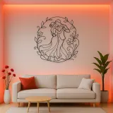 Garden Dance Pair Metal Wall Art | Romantic Couple Decor