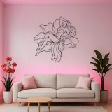 Reclining Flower Pose Metal Wall Art | Botanical Woman Wall Decor