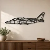 Silhouette de l'avion Alpha Jet en métal, Silhouette d'avion en métal, Décoration murale aviation, Décoration aviateur