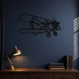 Silhouette d'avion en métal Model 75, décoration murale aéronautique