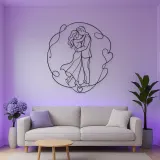 Timeless Love Embrace Metal Wall Art | Romantic Couple Decor