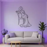 Draped Chair Pose Metal Wall Art | Fashion Figure Wall Decor