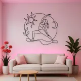 Reverse Warrior Arc Metal Wall Art | Yoga and Meditation Wall Decor