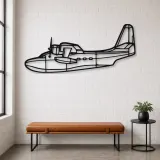 Silhouette d'avion HU-16B Albatross en métal, Décoration murale aéronautique