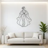 Silk Cape Model Metal Wall Art | Fashion Figure Wall Decor