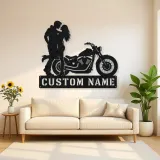 Personalized Chopper Romance Metal Wall Art with Heart