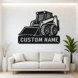 Personalized Compact Skid Steer Loader Metal Wall Art