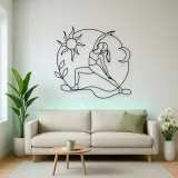 Reverse Warrior Arc Metal Wall Art | Yoga and Meditation Wall Decor