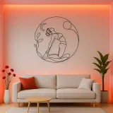 Camel Pose Open Heart Metal Wall Art | Yoga and Meditation Wall Decor