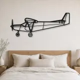 Silhouette d'avion STOL CH 701 en métal, Décoration murale en métal, Décor aéronautique, Décor d'aviation