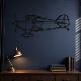 Silhouette en métal d'avion Pitts S-1T, Décoration murale en métal, Décor aéronautique, Cadeau pour aviateur