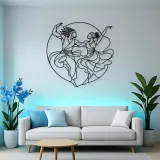 African Dance Rhythm Metal Wall Art | Dance Silhouette Wall Decor