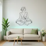 Seated Lotus Fashion Metal Wall Art | Fashion Figure Wall Decor